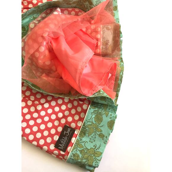 Matilda Jane Size 6 Secret Fields Polka Dot Florals Red Cream Green Twirl - Picture 8 of 8